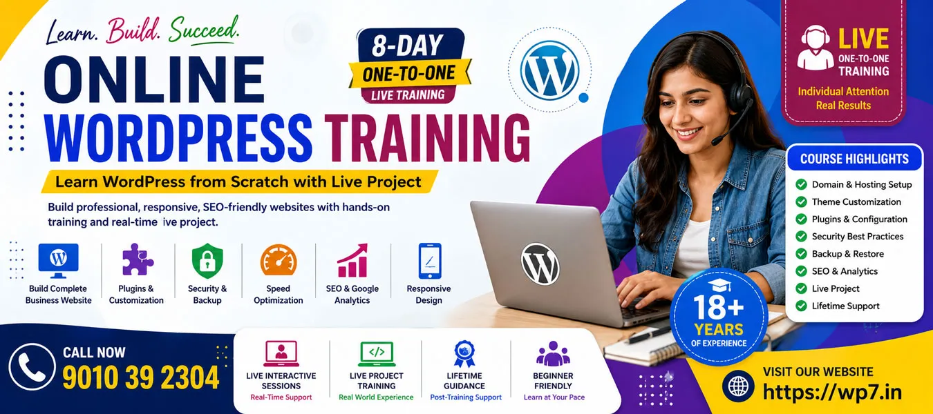 Online WordPress Training with Live Project