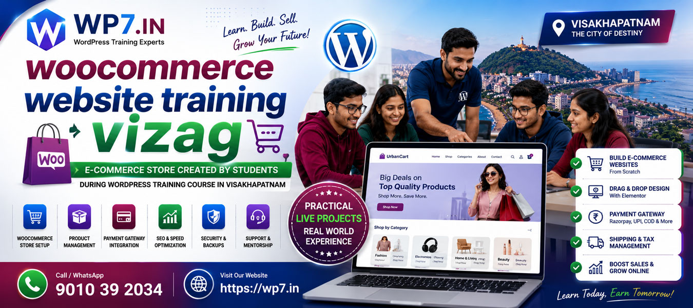 woocommerce-ecommerce-website-training-vizag E-commerce store created by students during WordPress training course in Visakhapatnam