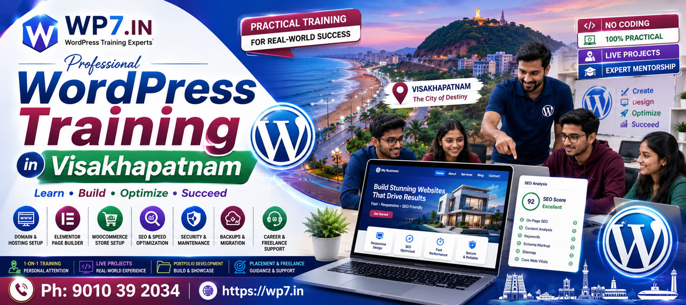 wordpress-training-in-visakhapatnam-hero Indian students and trainer learning web design in WordPress training in Visakhapatnam