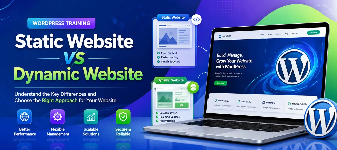 Static website vs dynamic website comparison