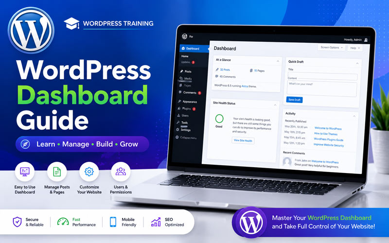 WordPress dashboard for beginners